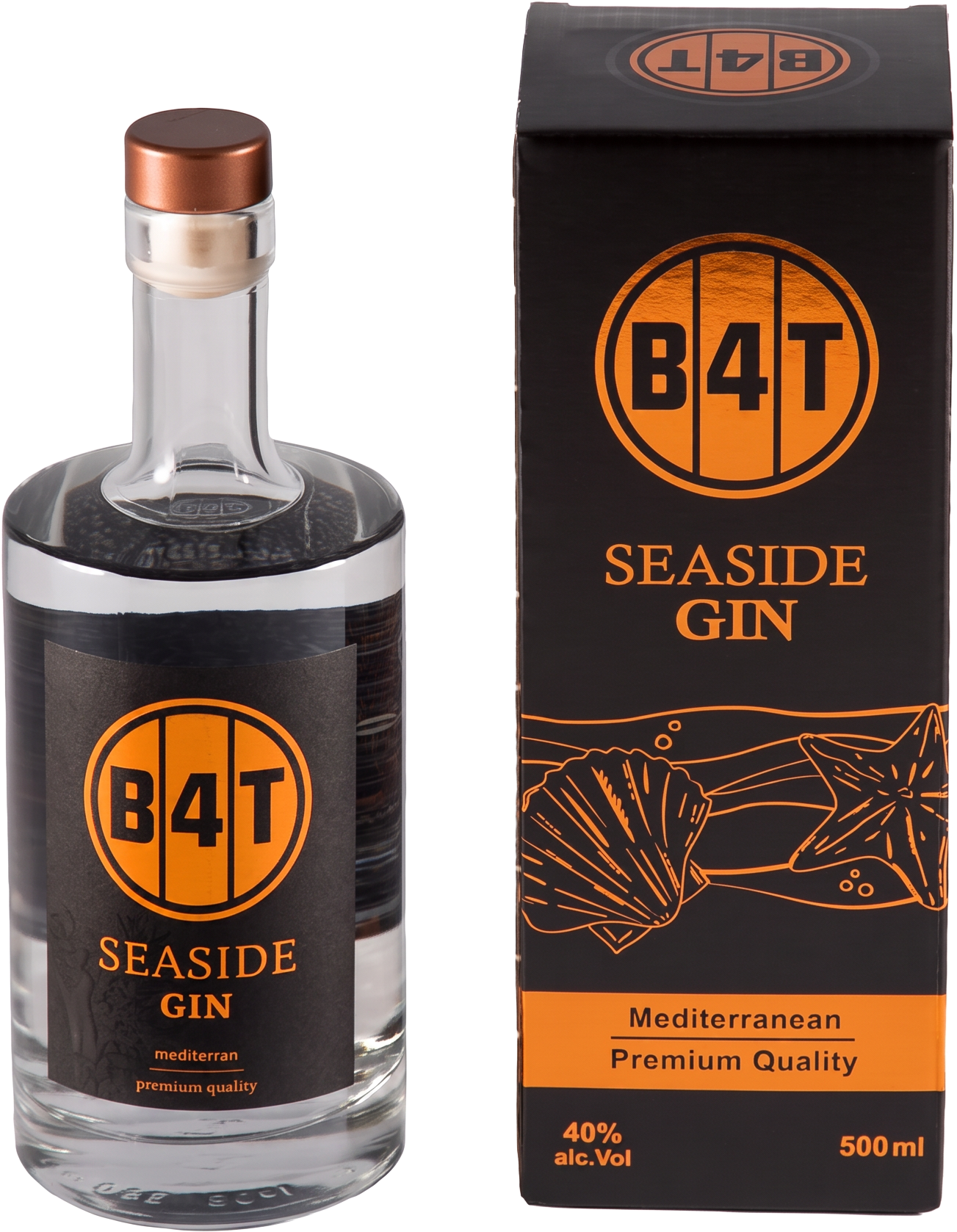 B4T Sea Side Gin bottle with Mediterranean gift box